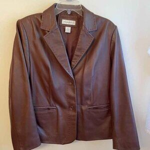 Ladies Large brown lamb skin jacket